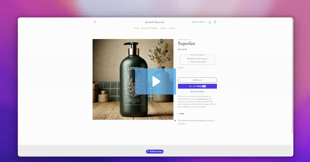Membership and Rewards Shopify App